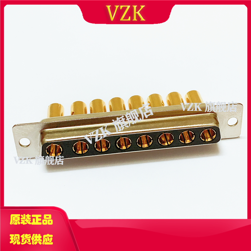 打线式8W8母头电流D-SUB连接器 冷压式8芯母头电源D-SUB插头