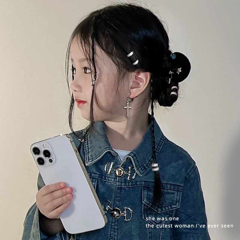 儿童金属发扣刘海发夹女前额边夹高级感2024新款发卡小号夹子头饰