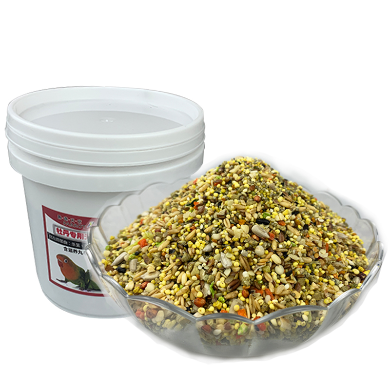 鹦鹉天空牡丹小鹦鹉无壳饲料黑棕头黄桃牡丹鹦鹉饲料鸟粮食700克