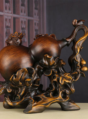 招财金蟾葫芦摆件客厅酒柜电视柜装饰办公室春节桌面装饰新年礼品