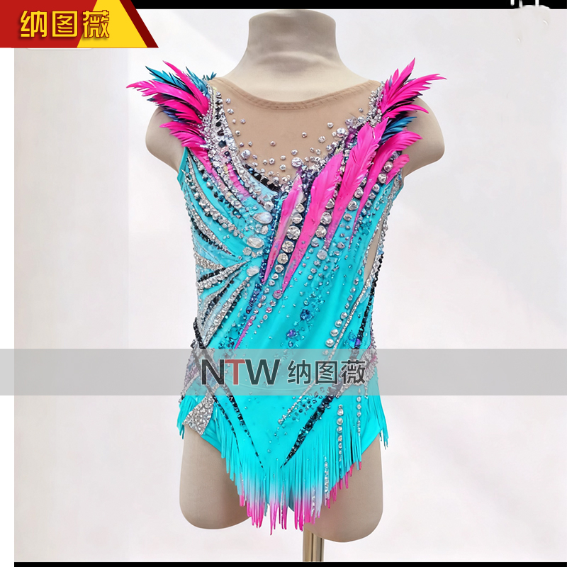 纳图薇艺术体操服啦啦操艺考滑冰服比赛儿童表演训练技巧服N1038
