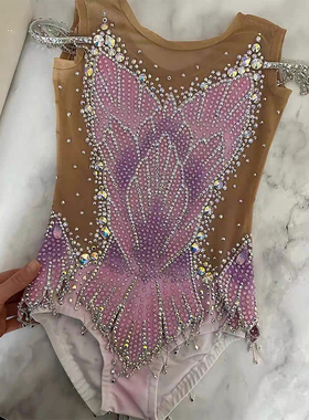 纳图薇艺术体操服啦啦操艺考滑冰服比赛儿童表演训练技巧服N1175