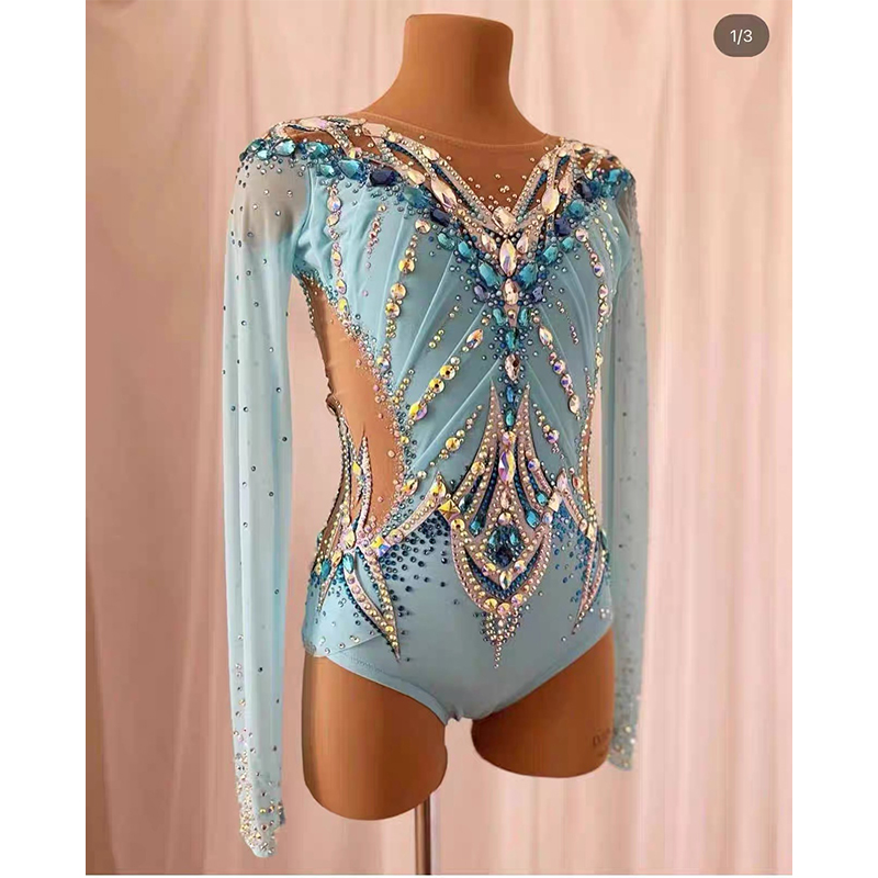 纳图薇艺术体操服啦啦操艺考滑冰服比赛儿童表演训练技巧服N1063