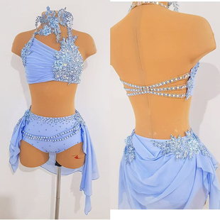 纳图薇现代抒情服舞钢管舞演出女空中瑜伽比赛服杂技吊环服587