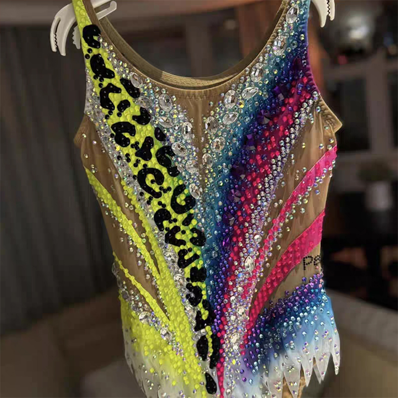 纳图薇艺术体操服啦啦操艺考滑冰服比赛儿童表演训练技巧服N1011