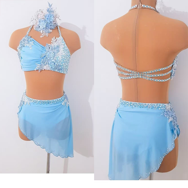 纳图薇艺术体操服啦啦操艺考芭蕾舞比赛儿童表演训练技巧服N634