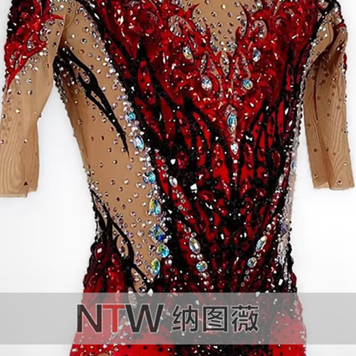 纳图薇艺术体操服啦啦操艺考滑冰服比赛儿童表演训练技巧服N1095