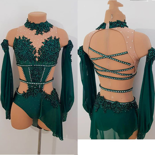 纳图薇现代抒情服舞钢管舞演出女空中瑜伽比赛服杂技吊环服590