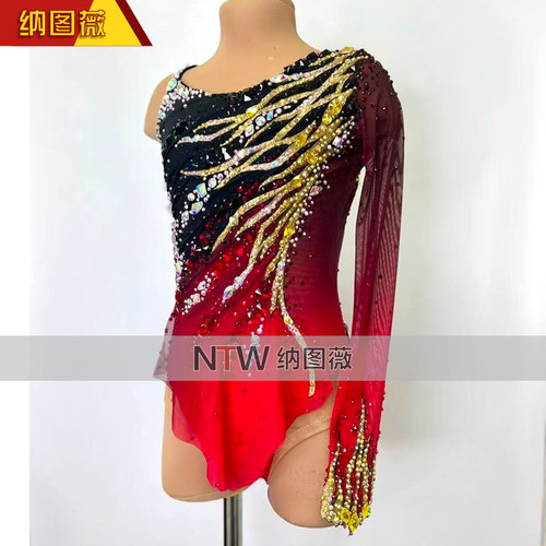 纳图薇艺术体操服啦啦操艺考滑冰服比赛儿童表演训练技巧服N1376