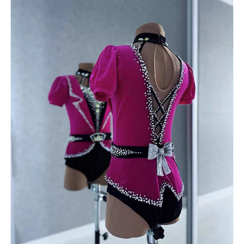 纳图薇艺术体操服啦啦操艺考滑冰服比赛儿童表演训练技巧服N1052