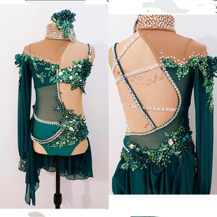 纳图薇现代抒情服舞钢管舞演出女空中瑜伽比赛服杂技吊环服588