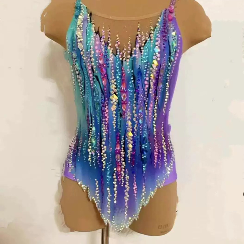 纳图薇艺术体操服啦啦操艺考滑冰服比赛儿童表演训练技巧服N1058