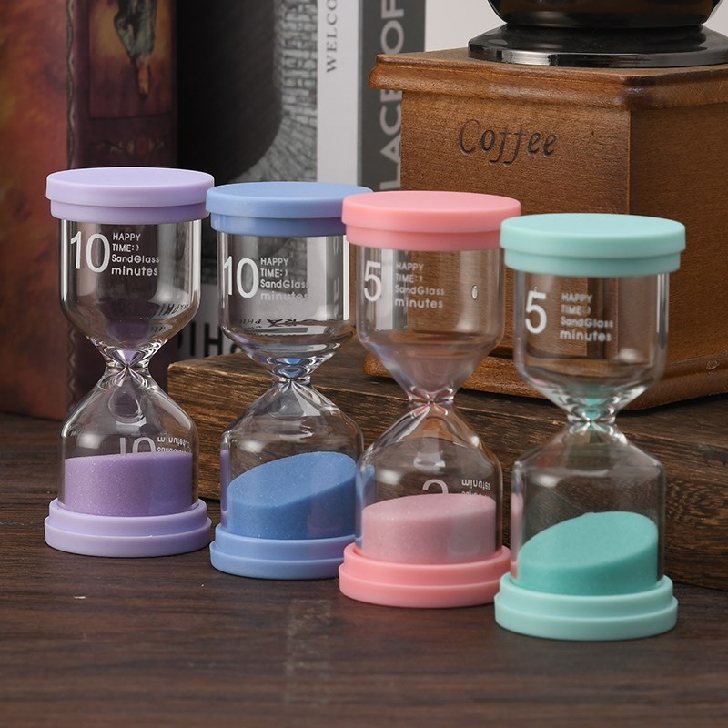 时间沙漏计时器防摔3/5/10/20/30/45/60分钟儿童刷牙学习摆件