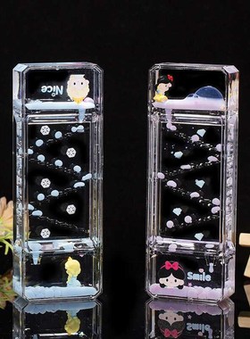 儿童防摔卡通油滴透明液体沙漏学生解压油漏计时器装饰摆件