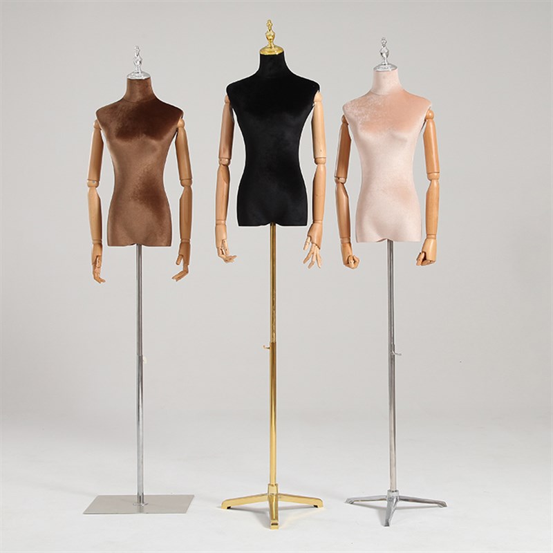 悬空展示架道具半身女装吊模服装店彩色吊挂钩假人悬挂婚纱女模特