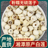 无硫磨皮莲子25年新货500g大颗粒软糯易煮正宗通芯去芯白莲子干货