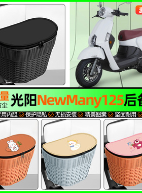 适用光阳NewMany125踏板摩托车储物后备箱挂尾箱后置车篮改装配件