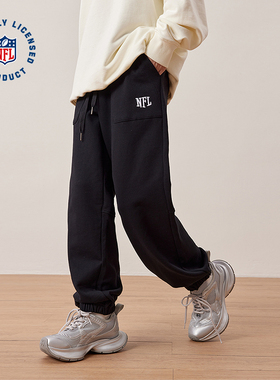 NFL美橄超级碗黑色卫裤 美式运动训练宽松透气简约男女休闲束脚裤