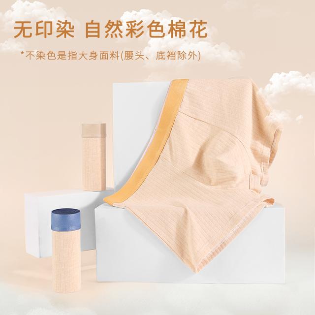 新疆天然彩棉男款平角短裤三条装1187