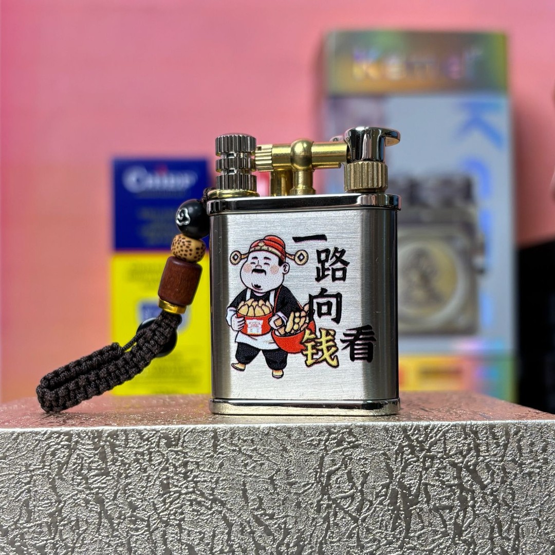 CHIEF/首领国潮二合一便携火柴点火经典高档打火机男士礼物