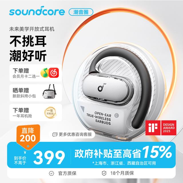 soundcore/声阔V40i潮音圈挂耳式旋转蓝牙耳机无线高音质运动耳机