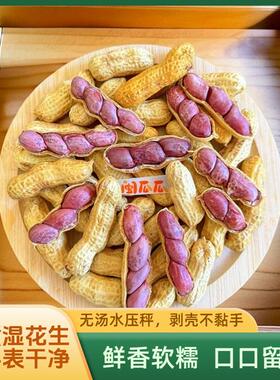 闽瓜瓜正宗福建农家水煮红皮湿花生带壳鲜香软糯原味盐水花生下酒