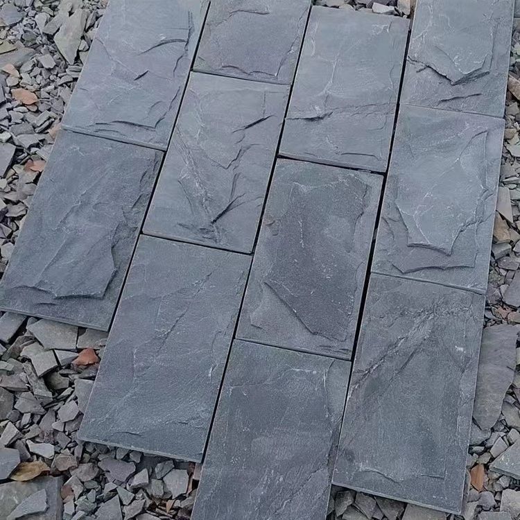 天然石外墙砖蘑菇石青石板岩别墅酒店庭院围墙公园外墙砖仿古石材