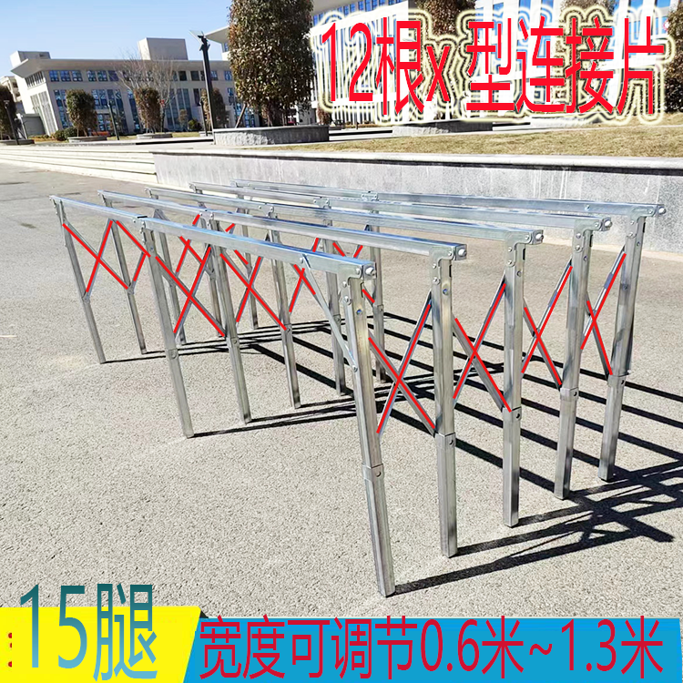 加厚摆地摊折叠货架子夜市便携伸缩多功能移动展示架竹席摆摊架子