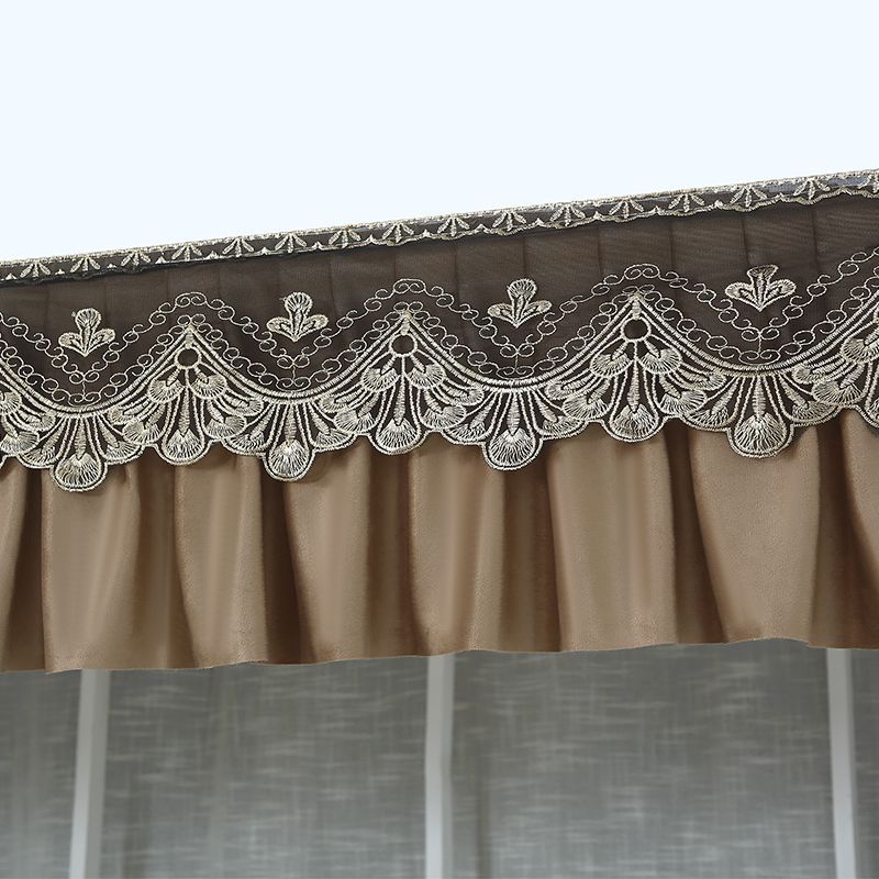 窗帘延长下摆高档帘头门帘蕾丝精美花边刺绣裙摆床边手工制作隔断
