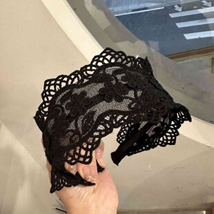 韩系碎发头箍女宽边蕾丝发箍头饰甜美森女系压发发卡加宽发带头
