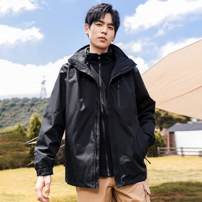 【375克加厚绒内胆】防风加厚保暖运动户外冲锋夹克男士男装外套