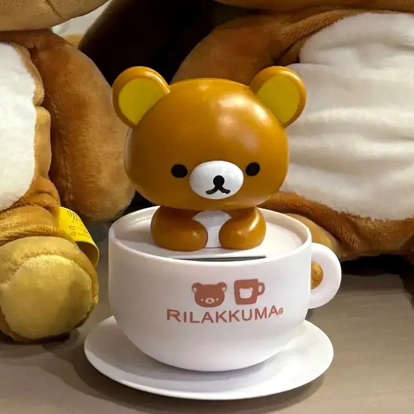 万人抢【来了】轻松熊点头摆件全自动太阳能可爱礼品桌面摆件精致