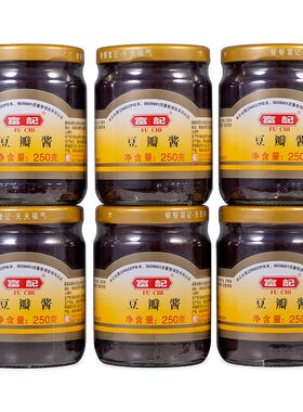 富记豆瓣酱250克*6瓶装拌饭酱烧烤调味品下饭酱炸酱凉拌面酱调料