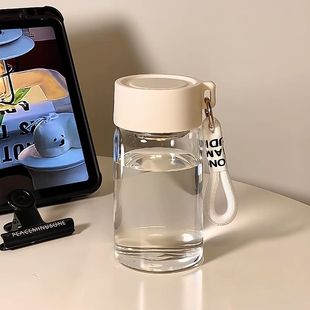 便携小杯子迷你泡茶 高颜值简约透明耐高温高硼硅玻璃水杯女生夏季