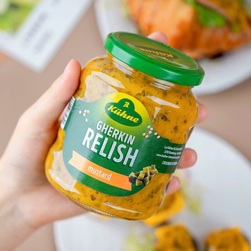 冠利德国进口芥末青瓜蓉酸甜黄瓜酱三明治面包汉堡酱西餐调料350g