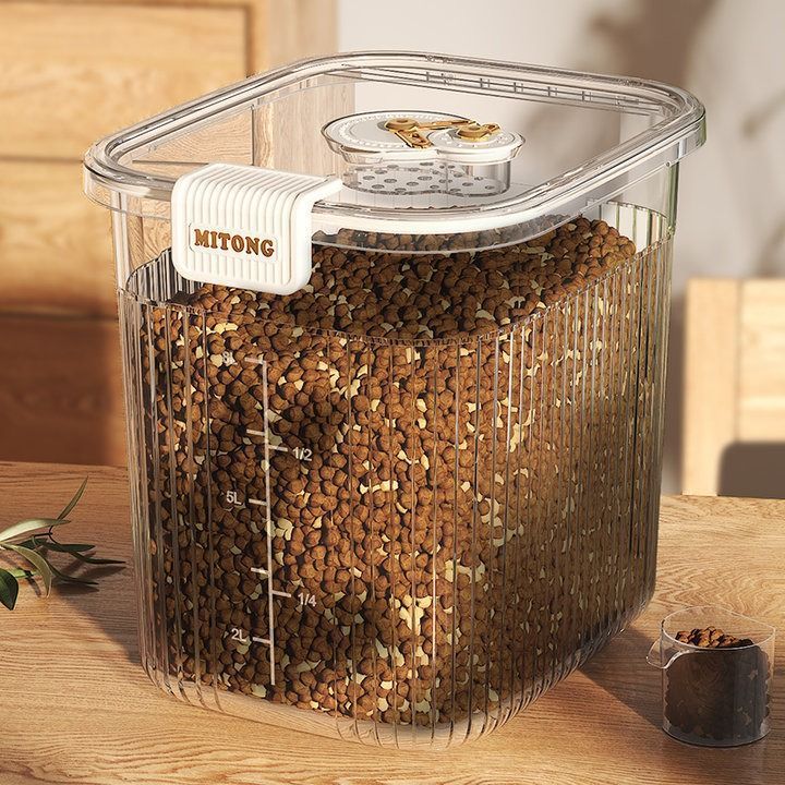 猫粮储存桶狗粮收纳桶密封罐带盖防虫防潮宠物冻干收纳盒储粮桶