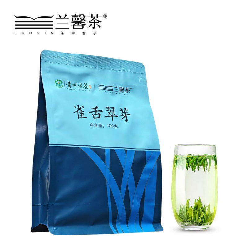 雀舌翠芽贵州兰馨茶明前嫩芽高山绿茶100克/袋大份量简约袋装