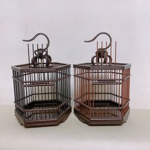 加高加大塑钢六角蝈蝈笼六角家用蛐蛐笼大号蝈蝈笼手工 蜩蝈笼新款