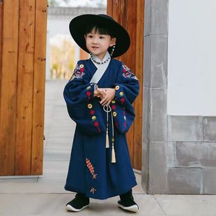 金玉满堂】明制汉服男童冬季加绒加厚宋制棉服套装中式儿童拜年服