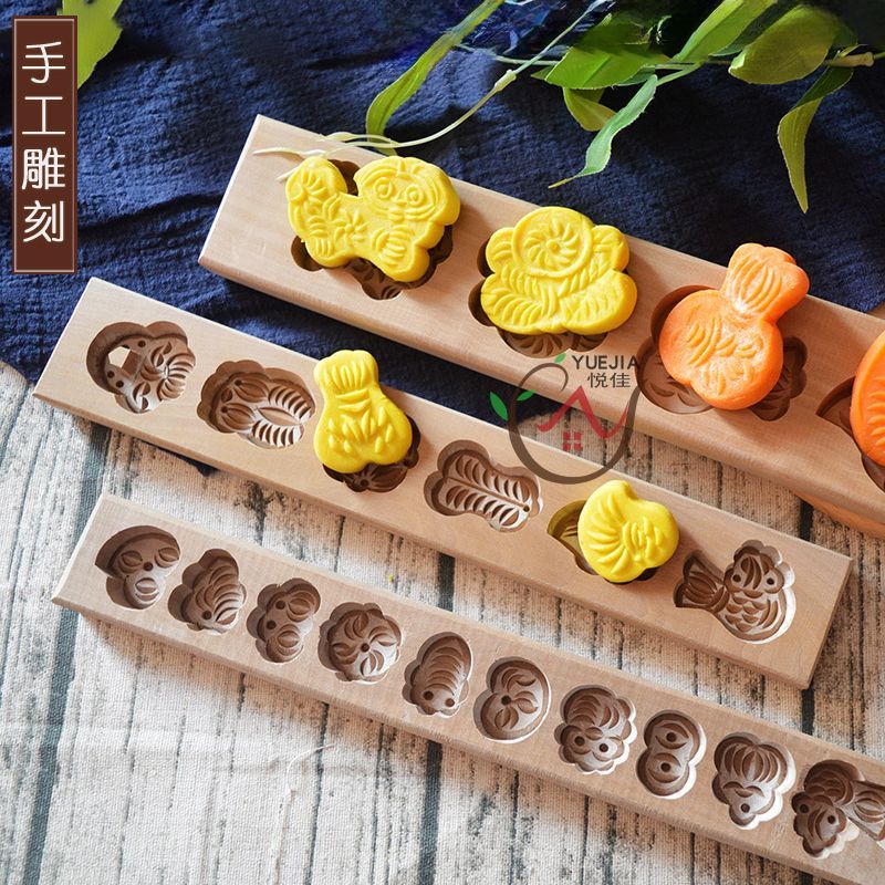 卡巧果模具手工刻迷你小粿七夕饽花面食儿童辅食饼干绿豆糕点七
