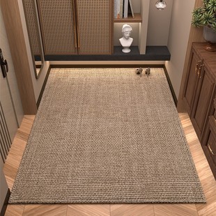 忘忧虫入户地垫剑麻纹纯色免洗家用脚垫耐脏防滑可擦简约进门地毯