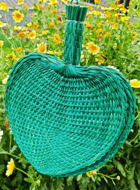 越女词扇子舞蹈扇蒲扇编织老式芭蕉扇绿色古典舞跳舞表演专用道具