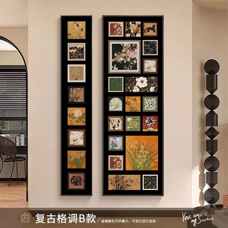 古风入户南洋挂画装饰画高级法式复古风客厅玄关走廊过道尽头壁画图片