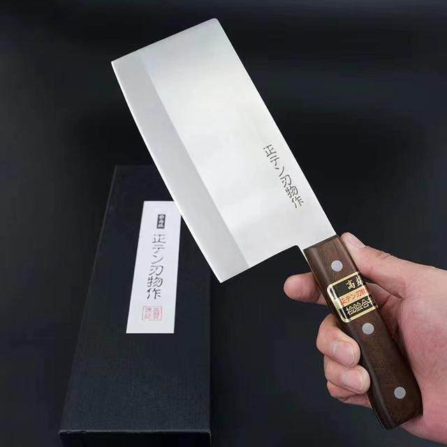 日本松田诚一作 V金特钢 厨刀家用菜刀 全V型刃 锻打菜刀