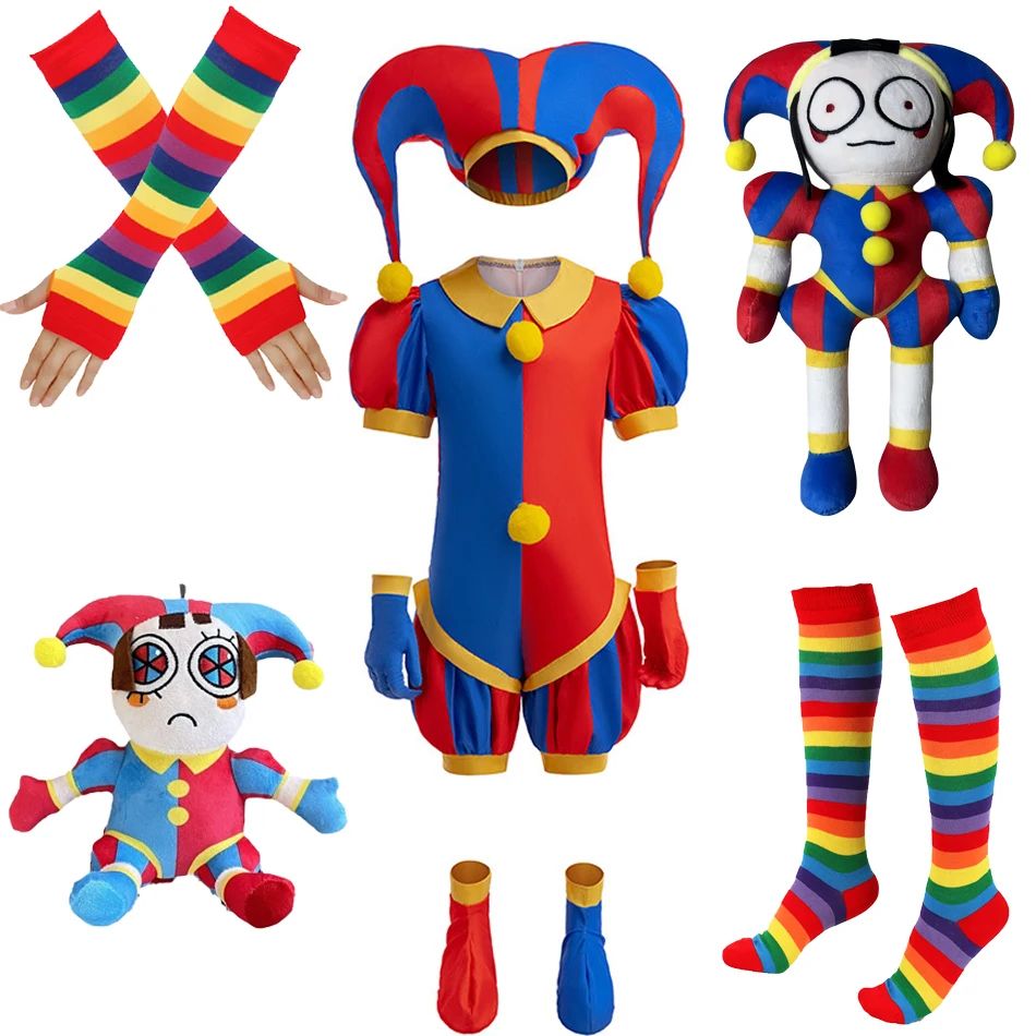 Halloween Digital Circus Clown Pomni Dress Up Clothes For Ki