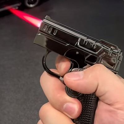 罕见火机多功能折叠双形态解压陀螺打火机创意变形防风个性红焰创