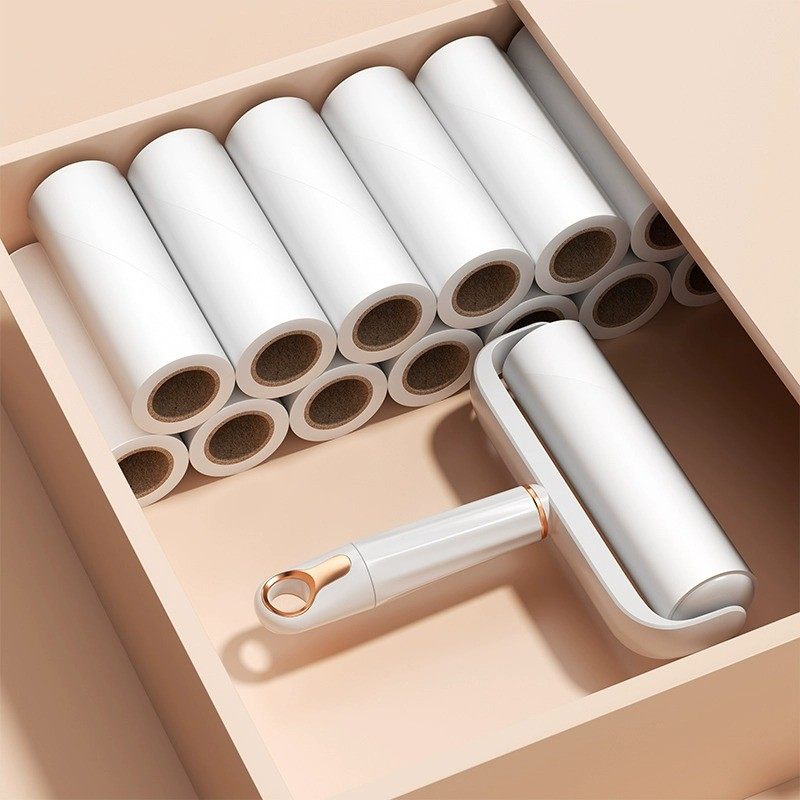 粘毛器滚筒家用滚刷可撕式替换纸沾床上便携式黏清理吸头发滚神器