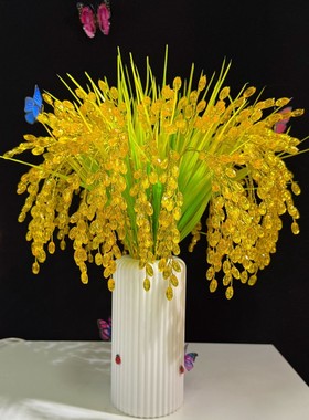 送防摔花瓶水晶稻穗 DIY材料包居家摆件节庆生日礼物乔迁礼物稻谷