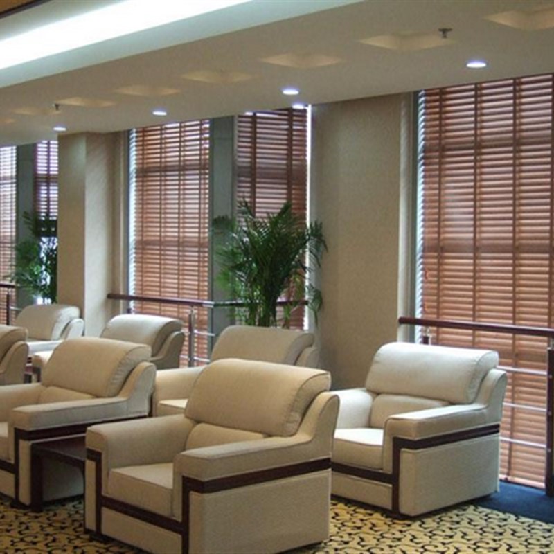 定制实木质百叶铝百叶窗帘竹门帘卷帘遮光帘办公室化妆室办公室