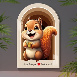 瓷砖遮挡贴卡通可爱亚克力补墙洞墙缝遮丑装饰贴画自粘贴立体墙贴